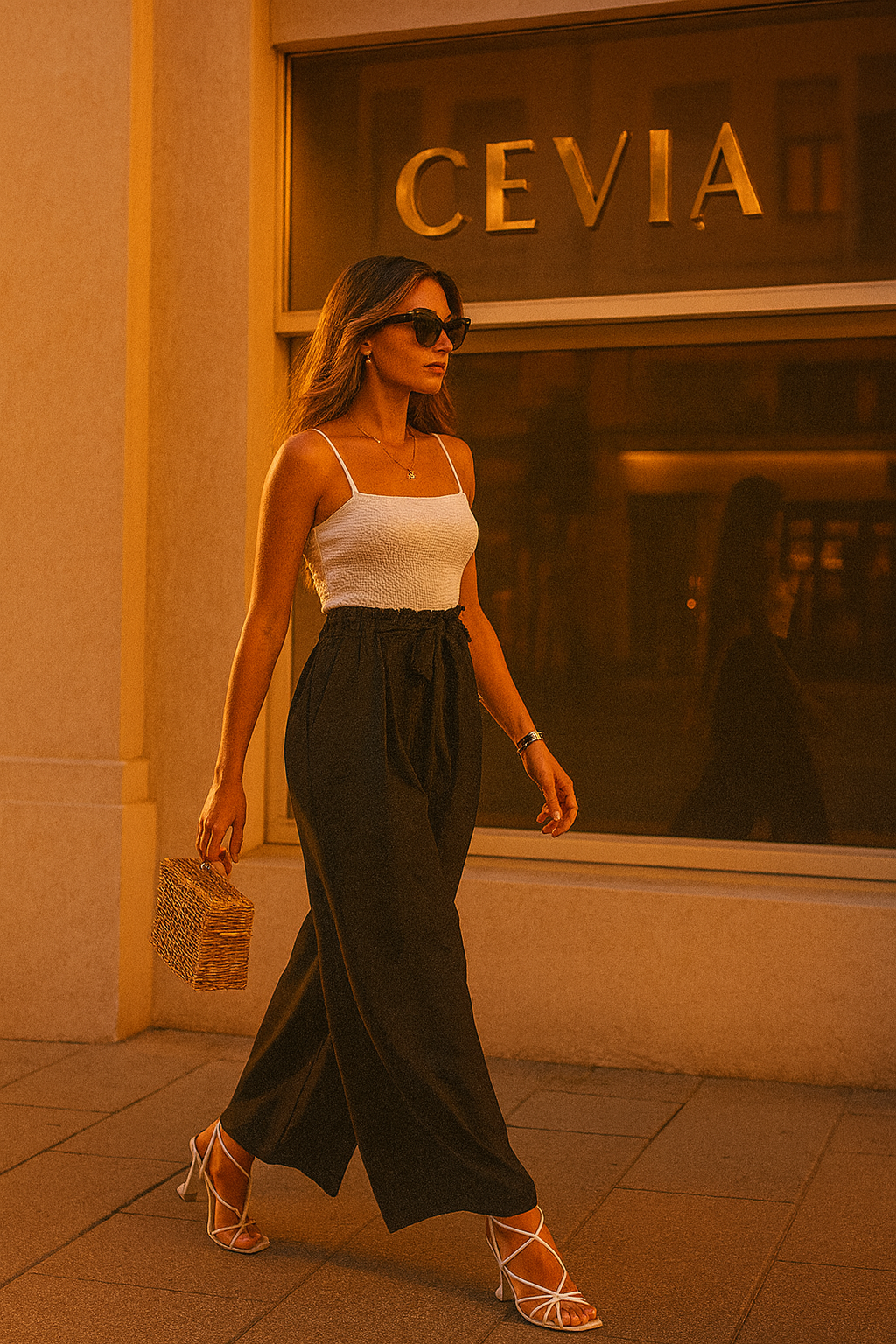 The Marielle Flow-Tie Palazzo Pants