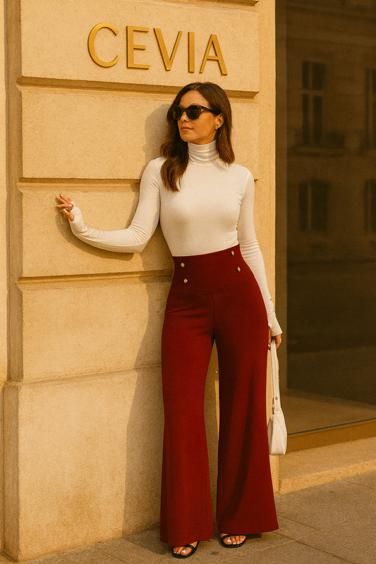 The Marcelline High-Rise Regal Wide-Leg Pants