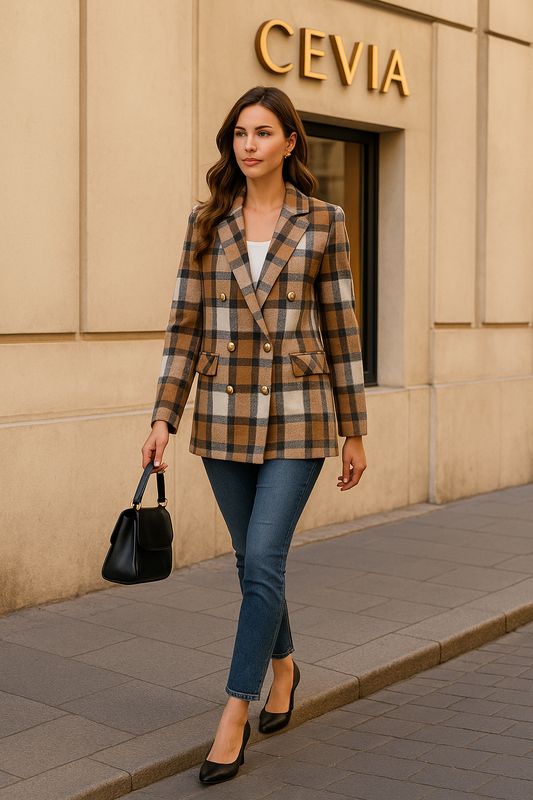 The Marcellise Checked Tailored Blazer