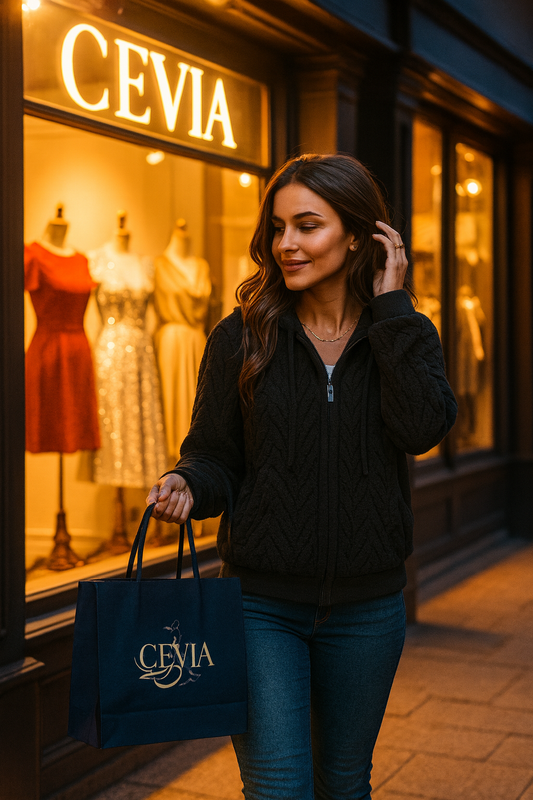 Cozy Cable Flannel Zip-Up Hoodie