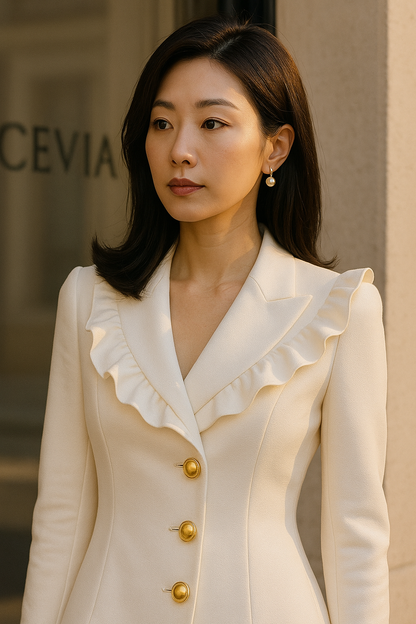 The Élise Ruffle Blazer