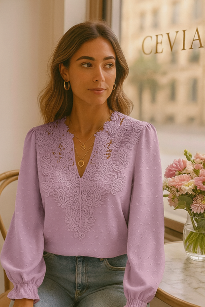 The Elara Lace Blouse