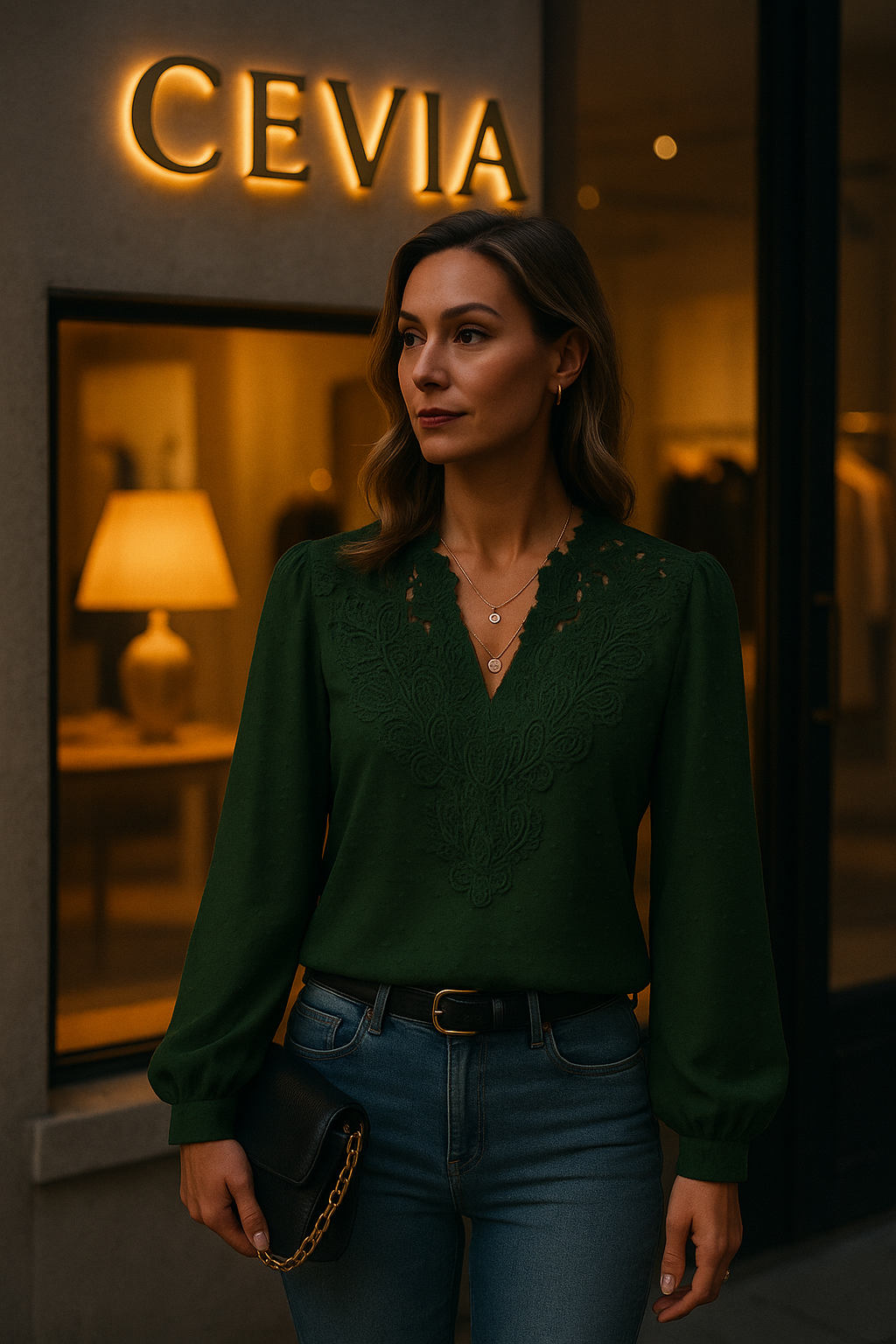 The Elara Lace Blouse