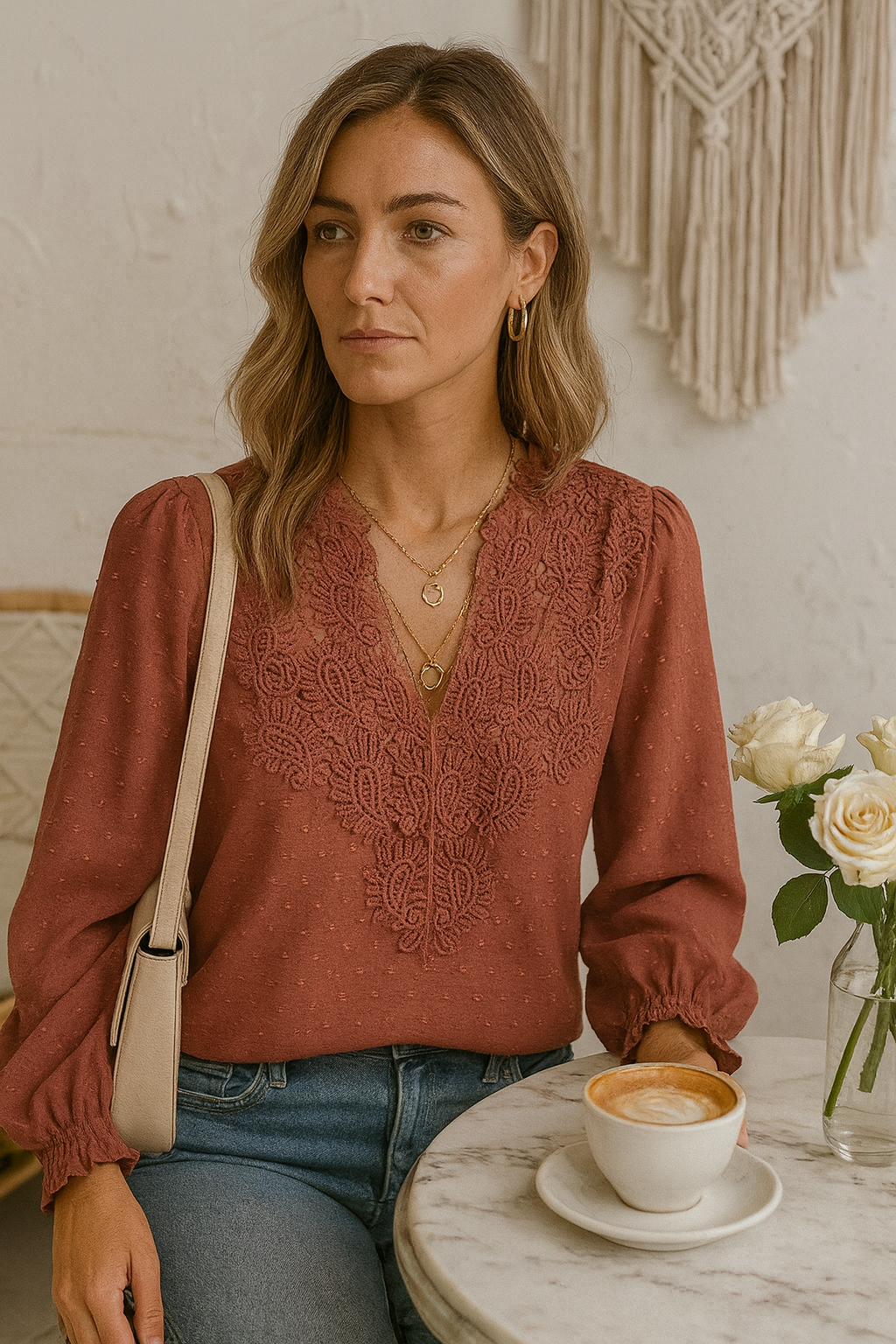 The Elara Lace Blouse