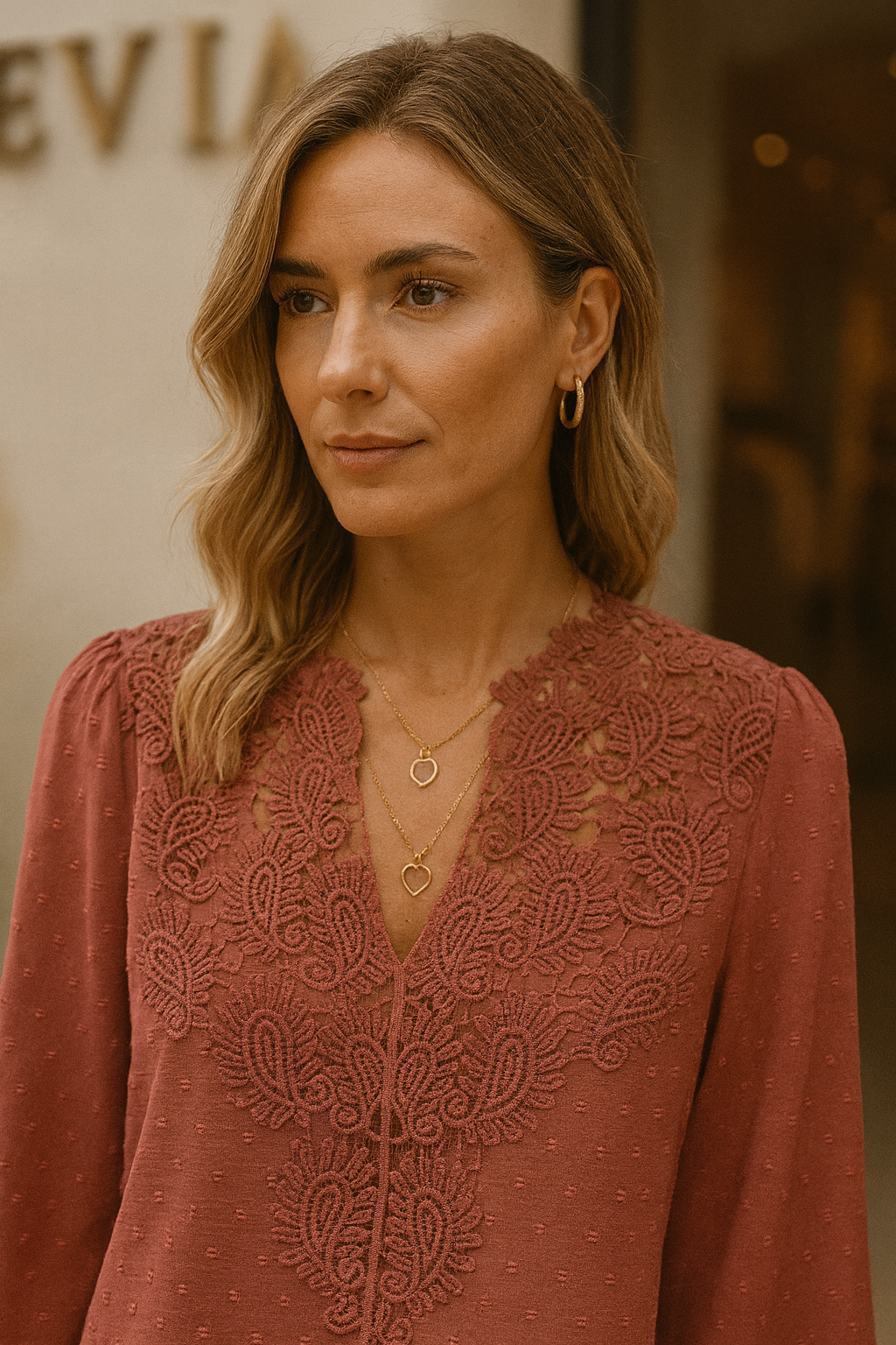 The Elara Lace Blouse
