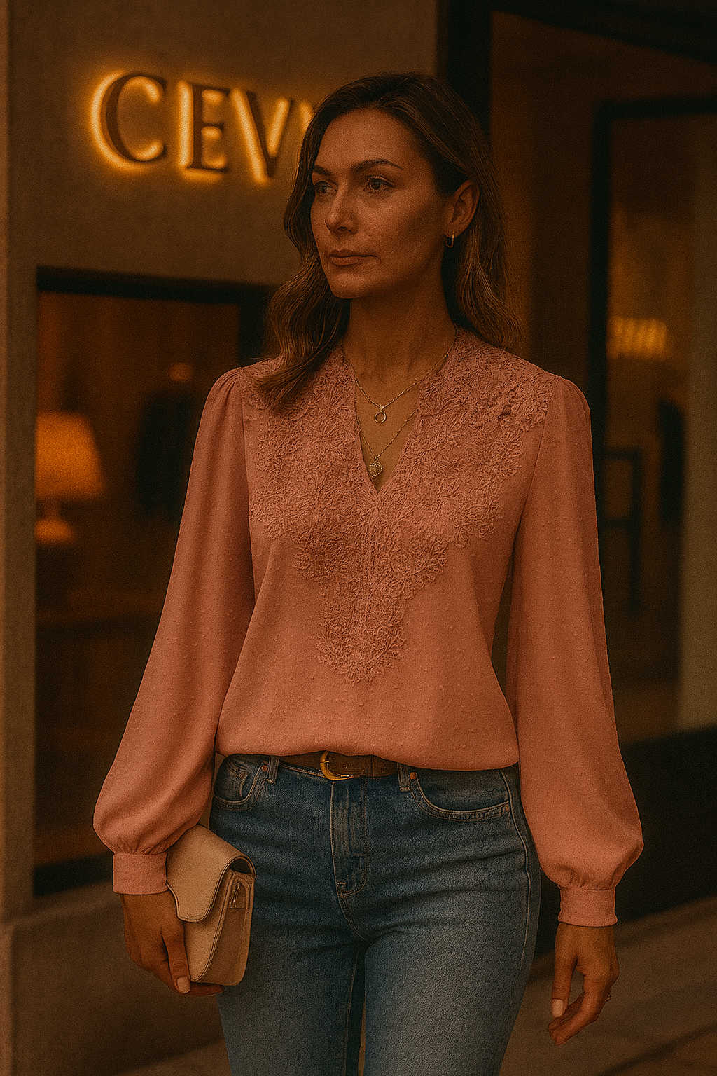 The Elara Lace Blouse