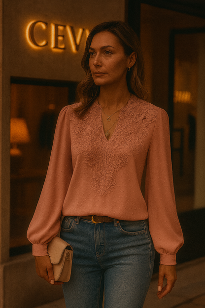 The Elara Lace Blouse