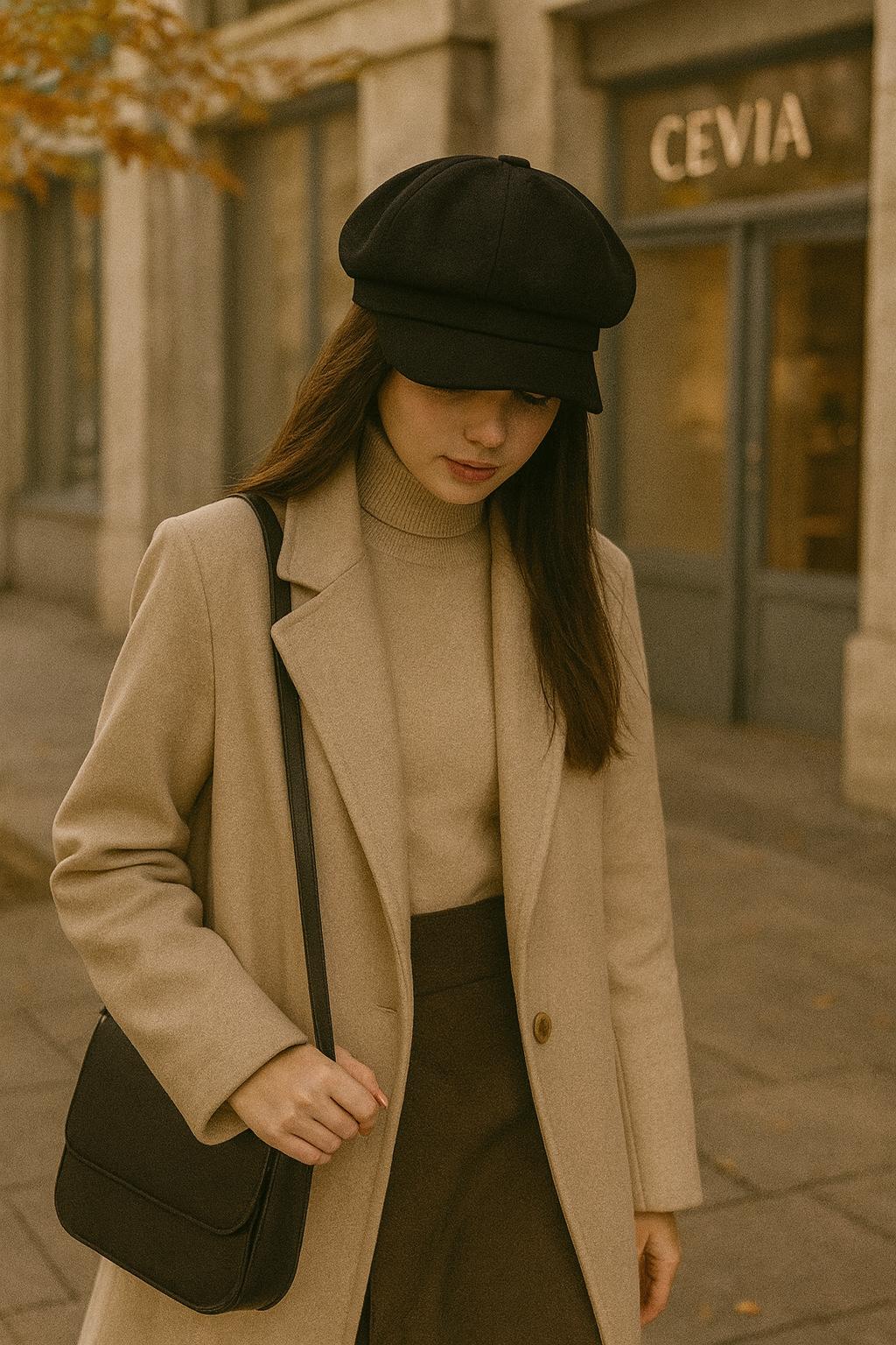 The Renelle Herringbone Cap