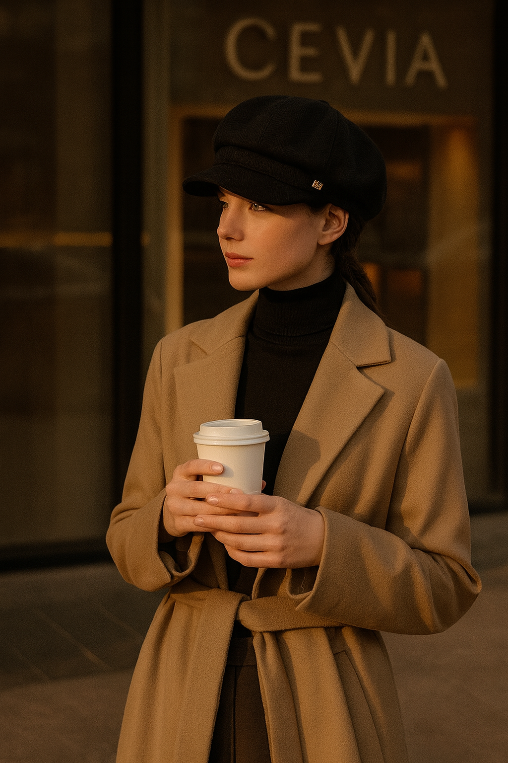 The Renelle Herringbone Cap