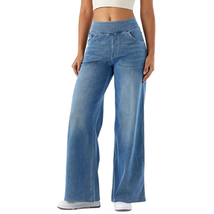 High-Waisted Wide-Leg Jeans