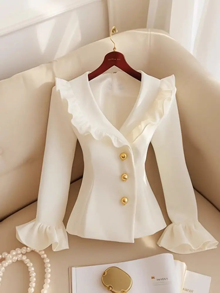 The Élise Ruffle Blazer