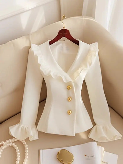 The Élise Ruffle Blazer