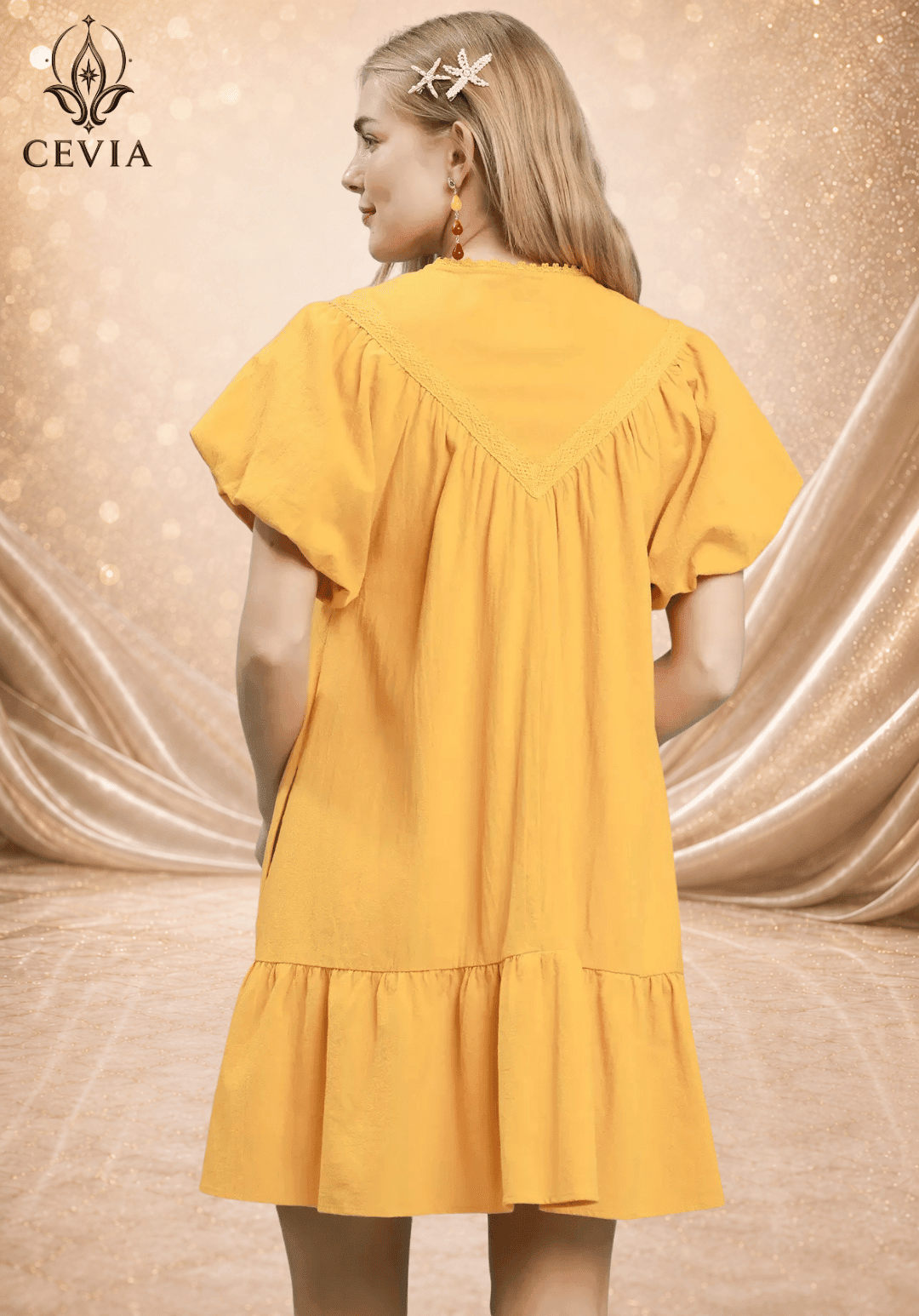 Breezy Cotton Tassel Mini Dress - CEVIA