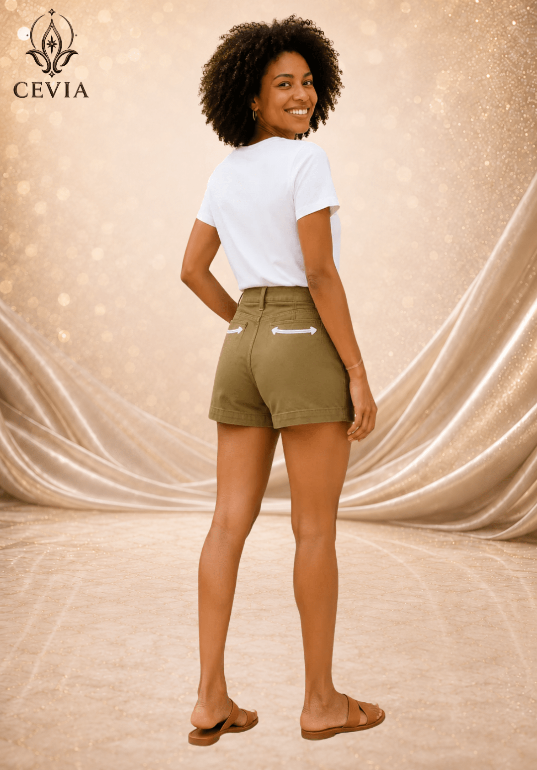 High-Rise Utility Pocket Shorts - CEVIA