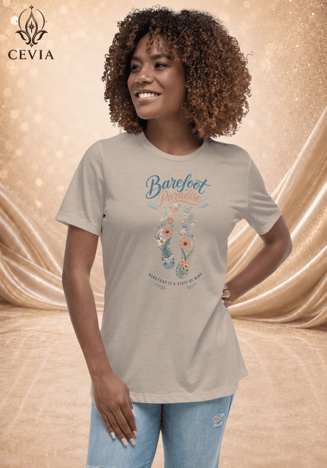The Barefoot Paradise Graphic Tee - CEVIA