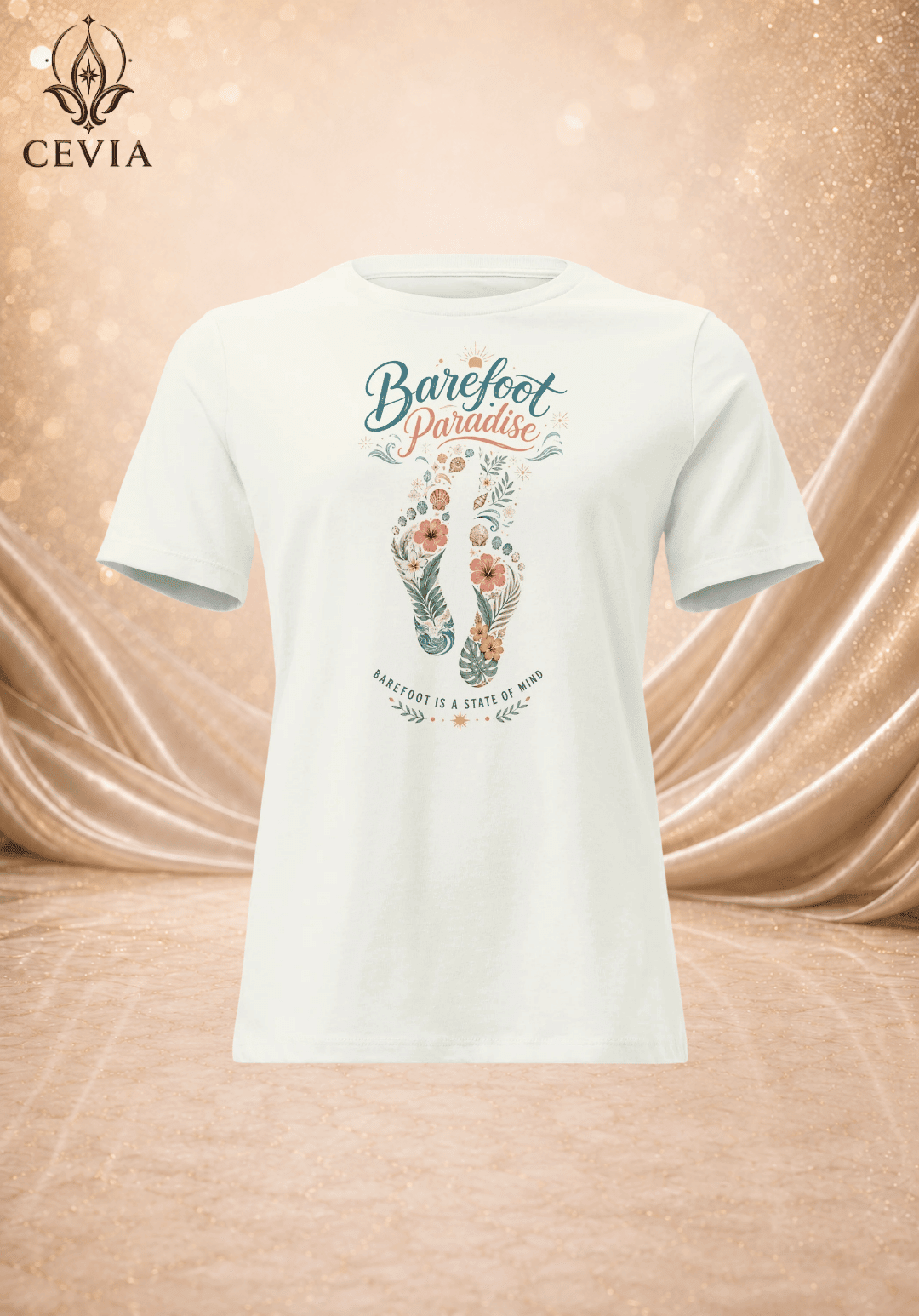 The Barefoot Paradise Graphic Tee - CEVIA