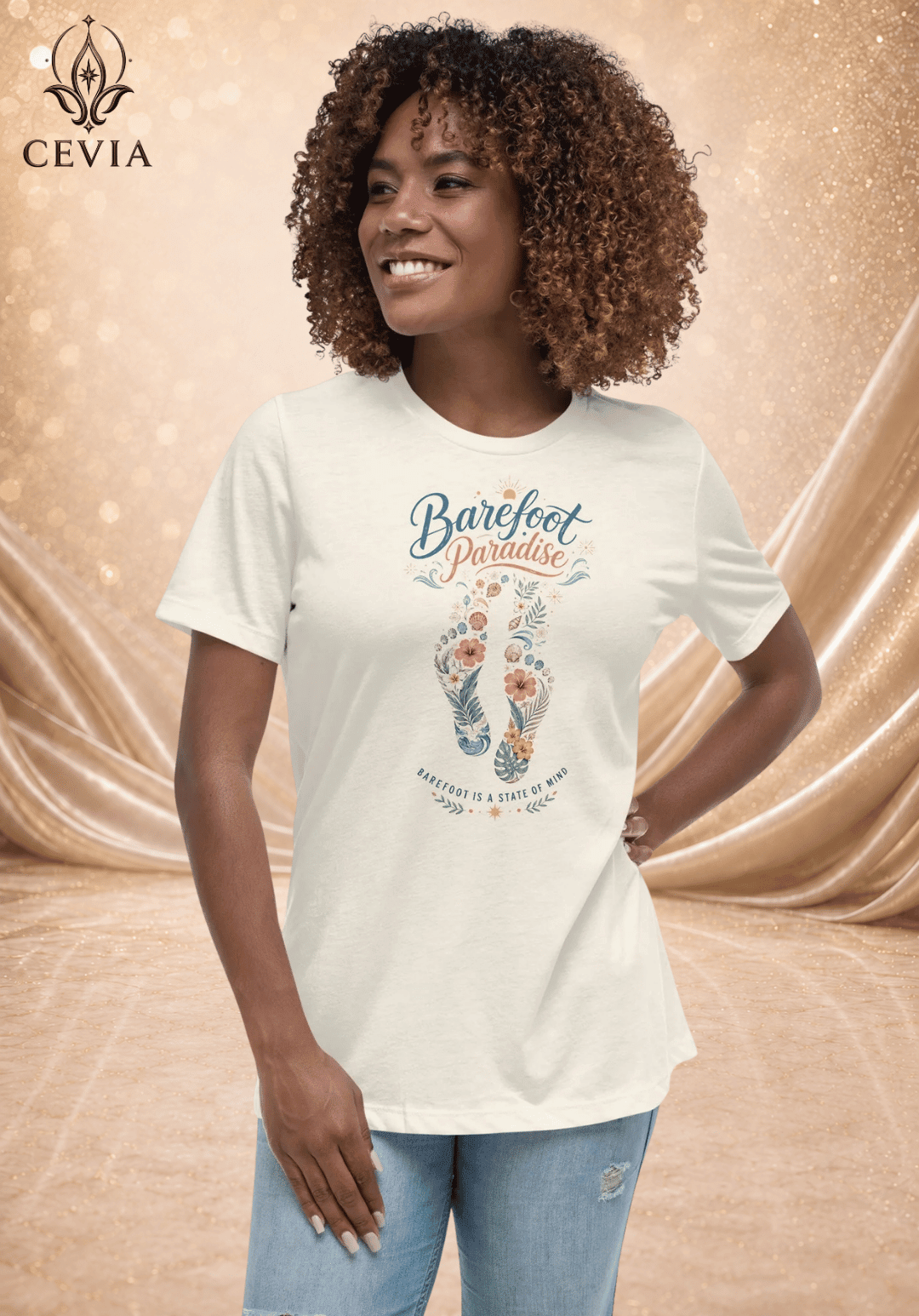 The Barefoot Paradise Graphic Tee - CEVIA