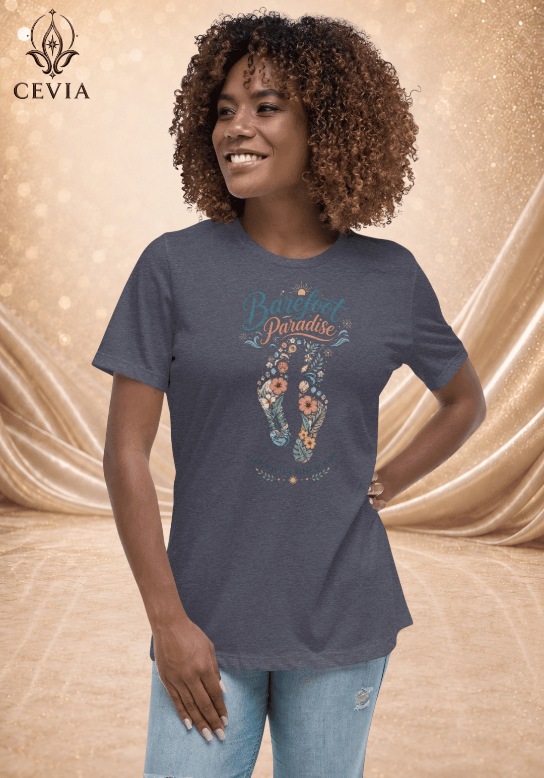 The Barefoot Paradise Graphic Tee - CEVIA