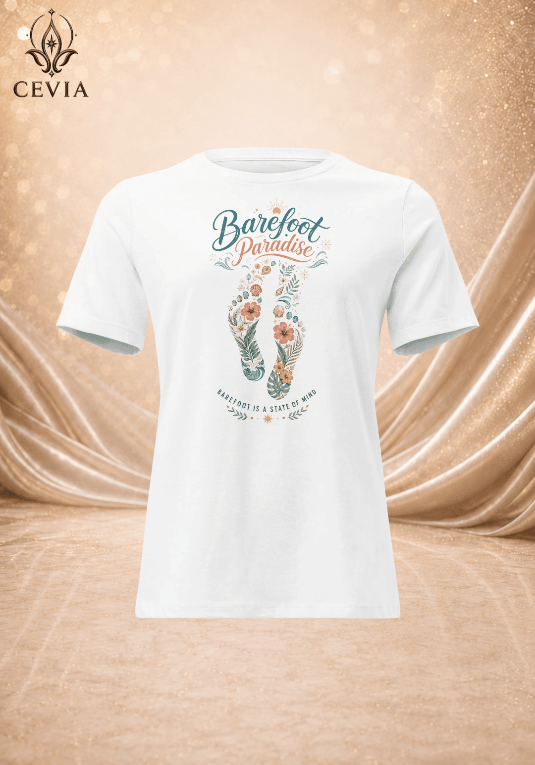 The Barefoot Paradise Graphic Tee - CEVIA