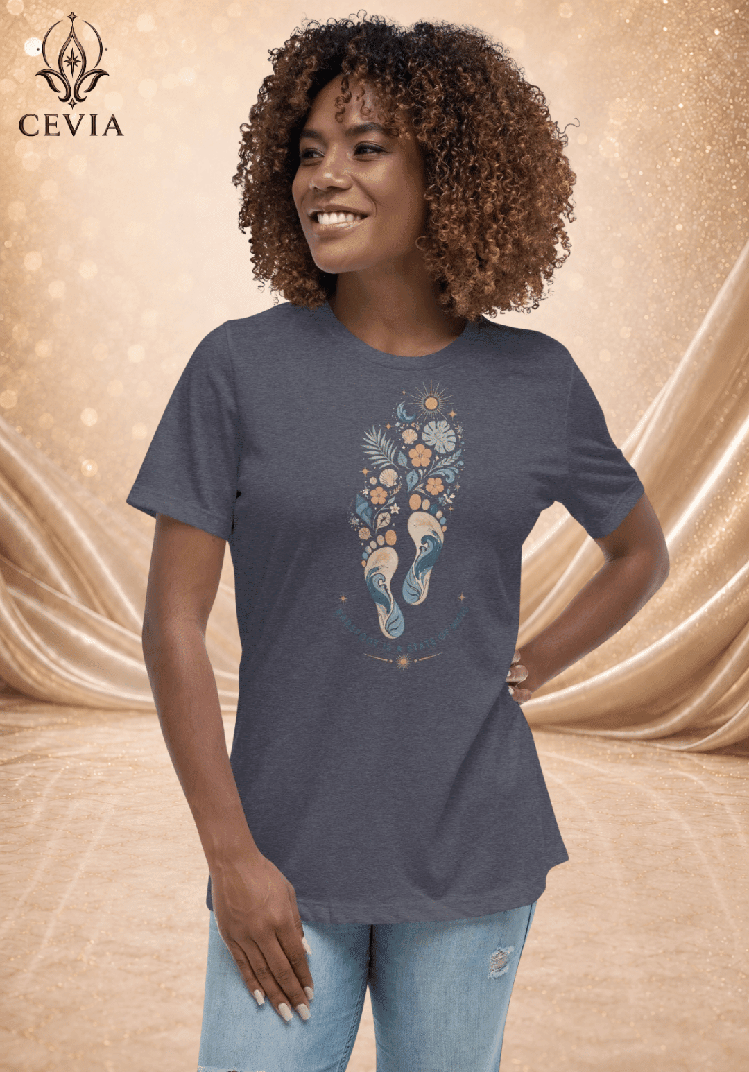 The Barefoot State of Mind Graphic Tee - CEVIA