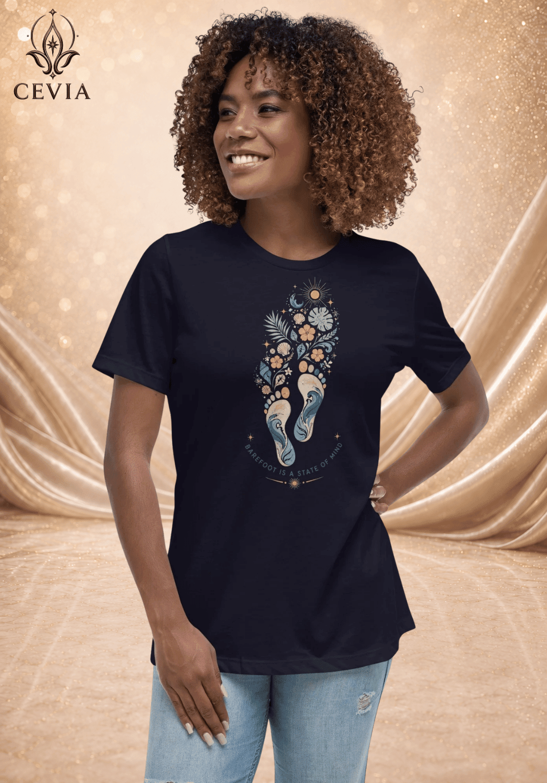 The Barefoot State of Mind Graphic Tee - CEVIA