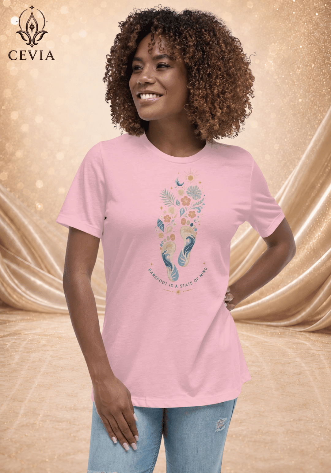 The Barefoot State of Mind Graphic Tee - CEVIA
