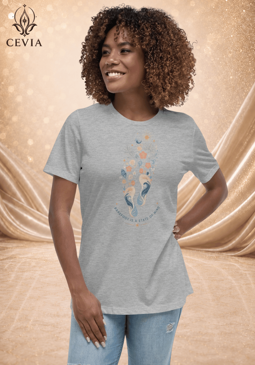 The Barefoot State of Mind Graphic Tee - CEVIA