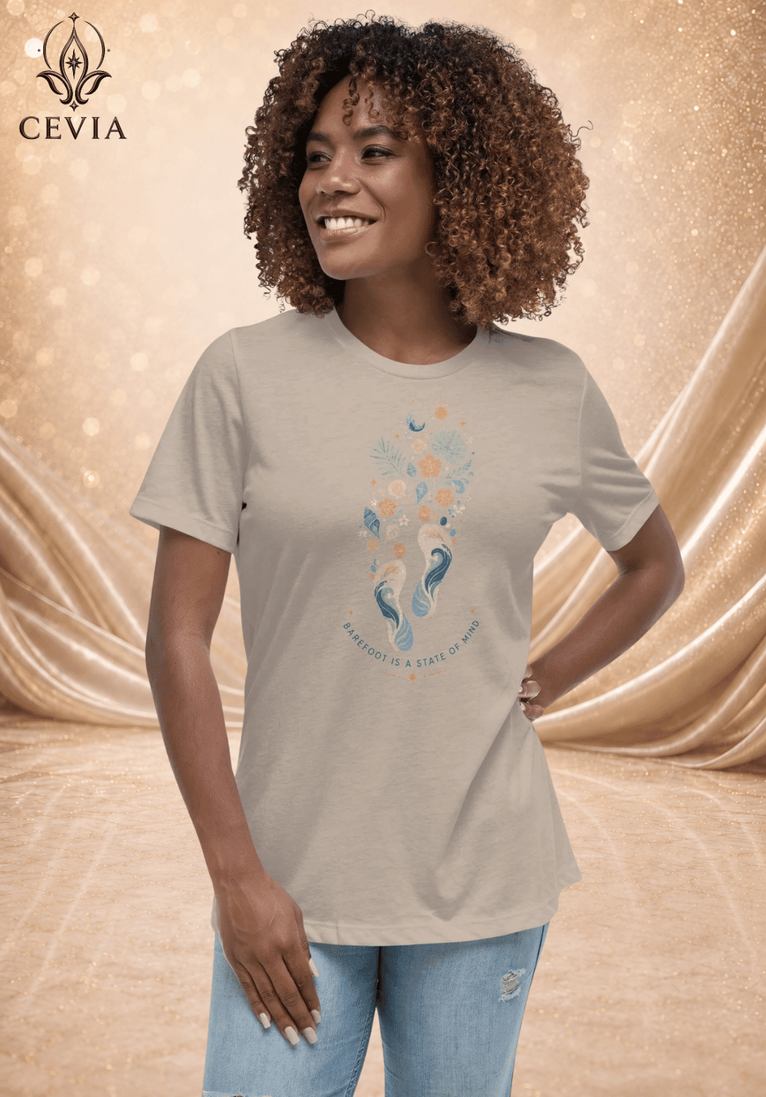 The Barefoot State of Mind Graphic Tee - CEVIA