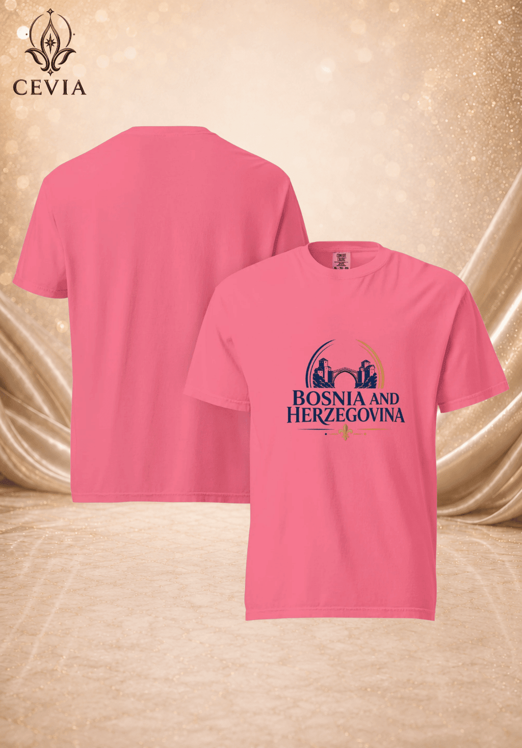 The Bosnia and Herzegovina Supporter Graphic Tee - CEVIA