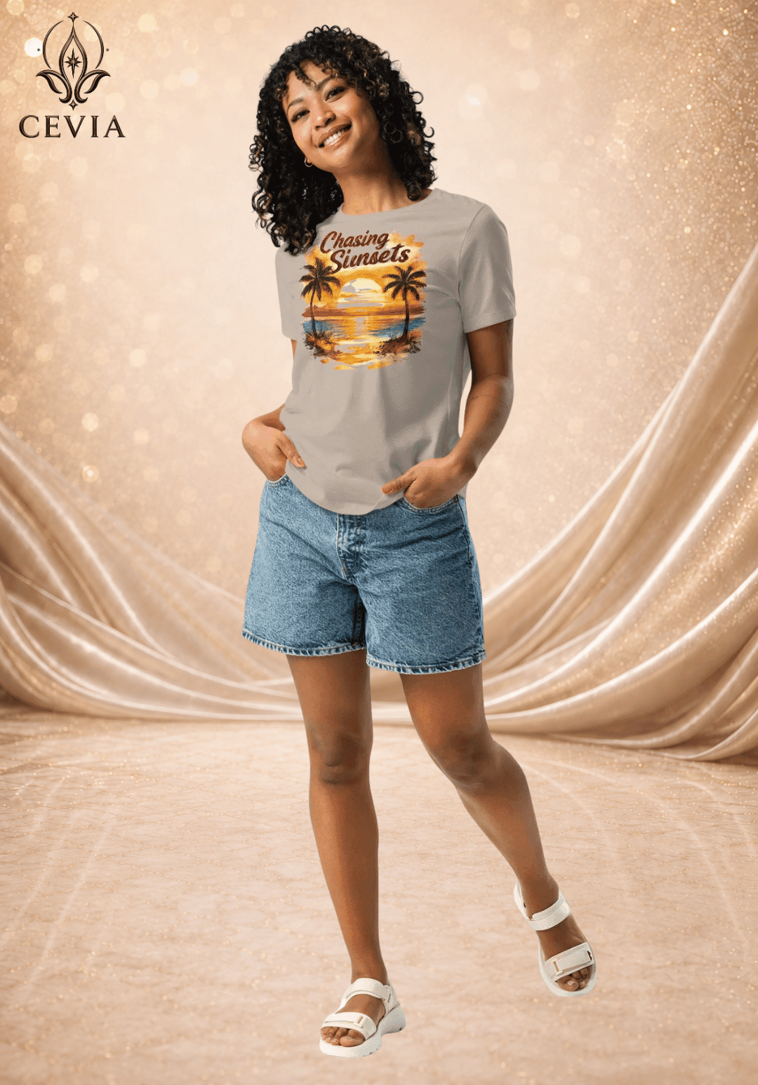 The Chasing Sunsets Graphic Tee - CEVIA