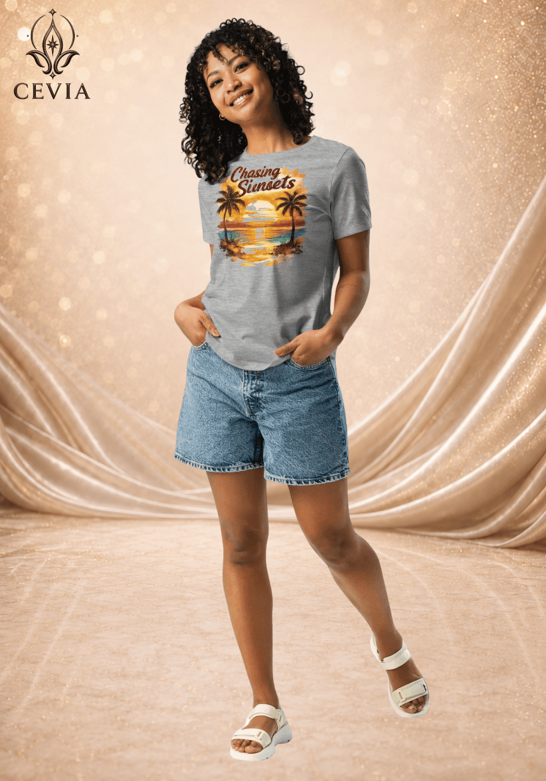 The Chasing Sunsets Graphic Tee - CEVIA