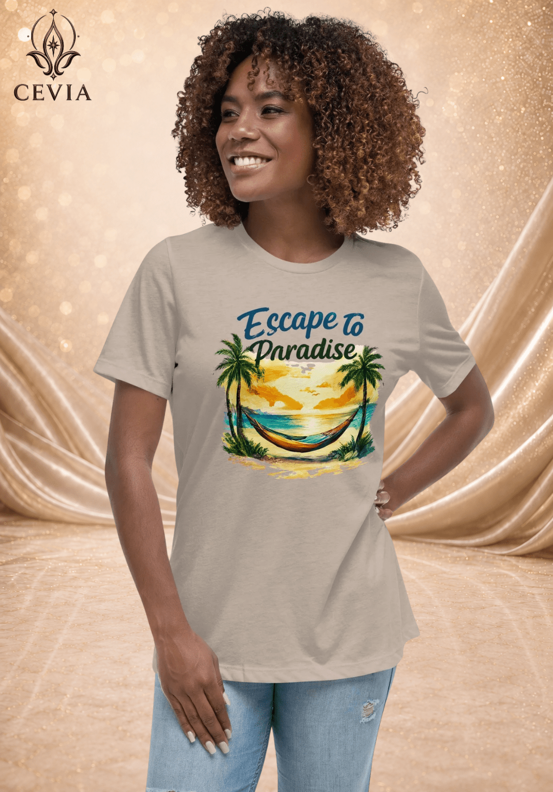 The Escape to Paradise Graphic Tee - CEVIA