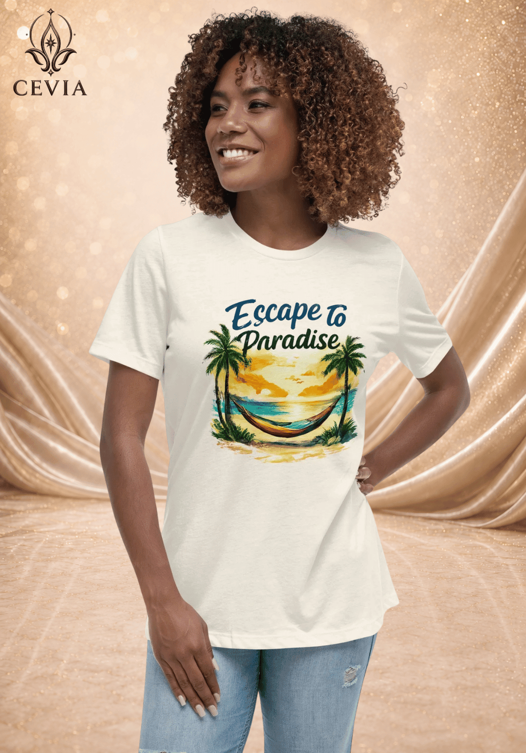 The Escape to Paradise Graphic Tee - CEVIA