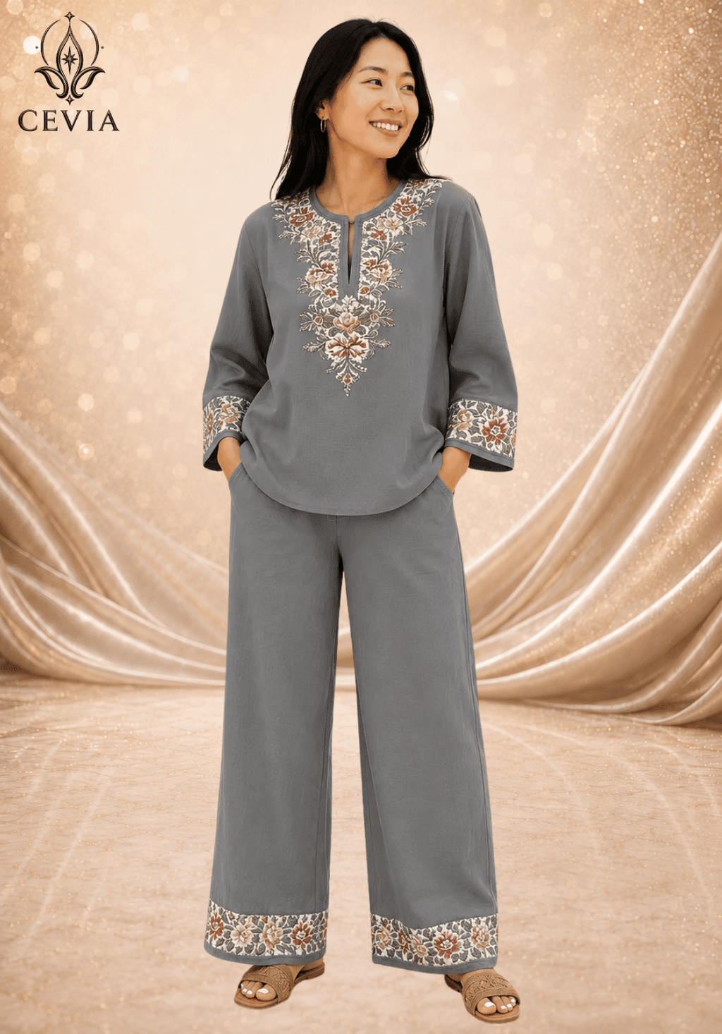 The Heritage Bloom Two-Piece Set - CEVIA