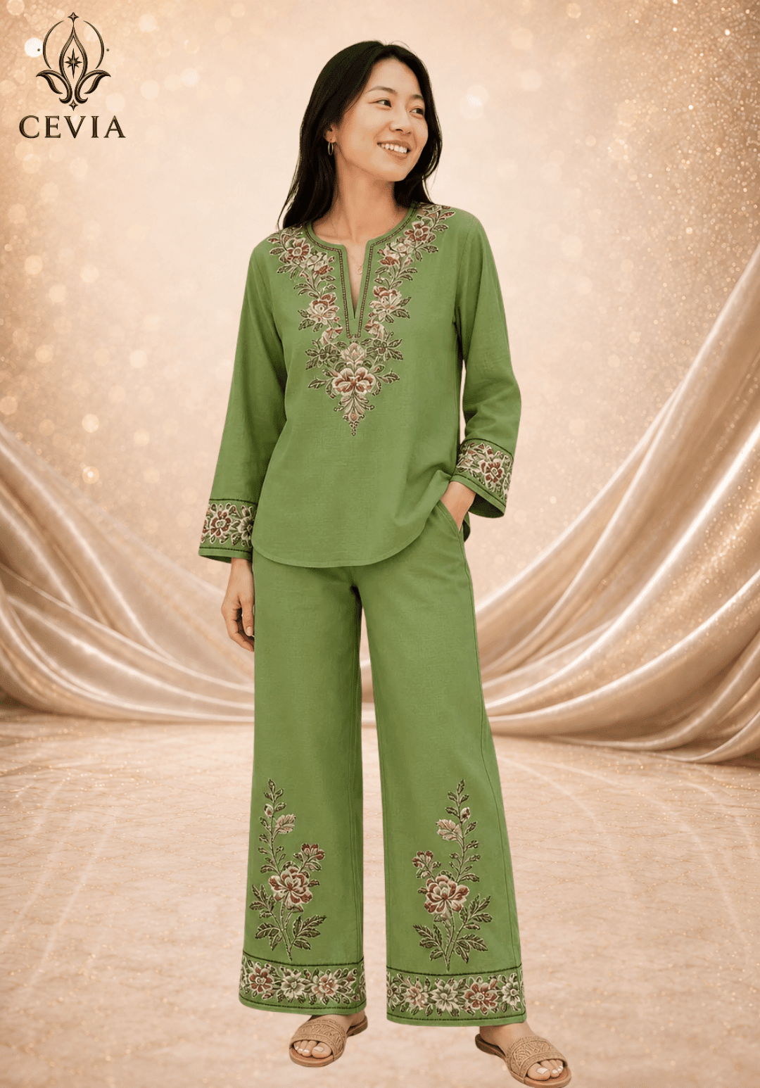 The Heritage Bloom Two-Piece Set - CEVIA