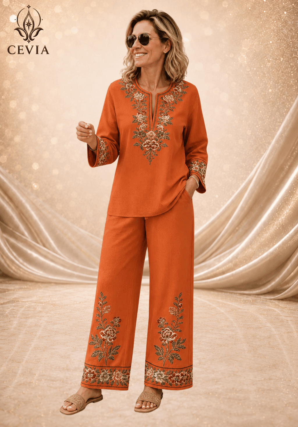 The Heritage Bloom Two-Piece Set - CEVIA