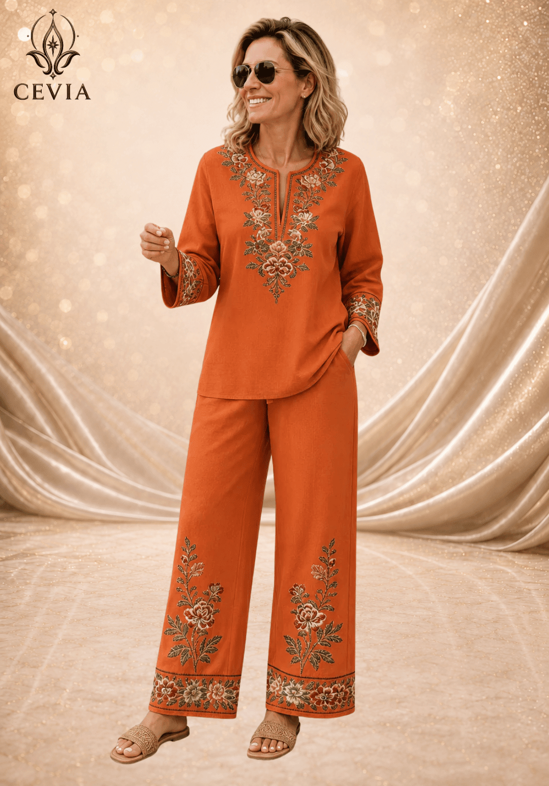The Heritage Bloom Two-Piece Set - CEVIA