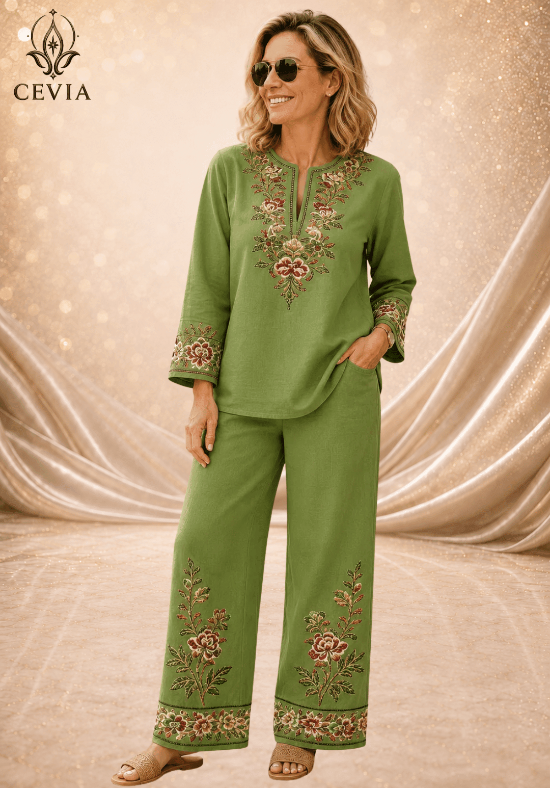 The Heritage Bloom Two-Piece Set - CEVIA
