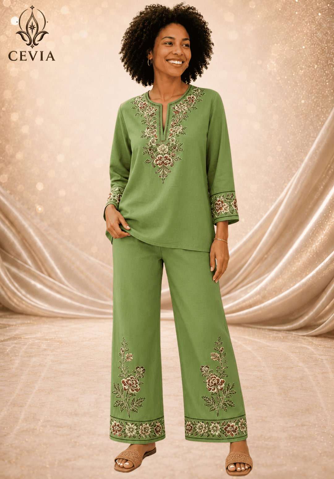 The Heritage Bloom Two-Piece Set - CEVIA