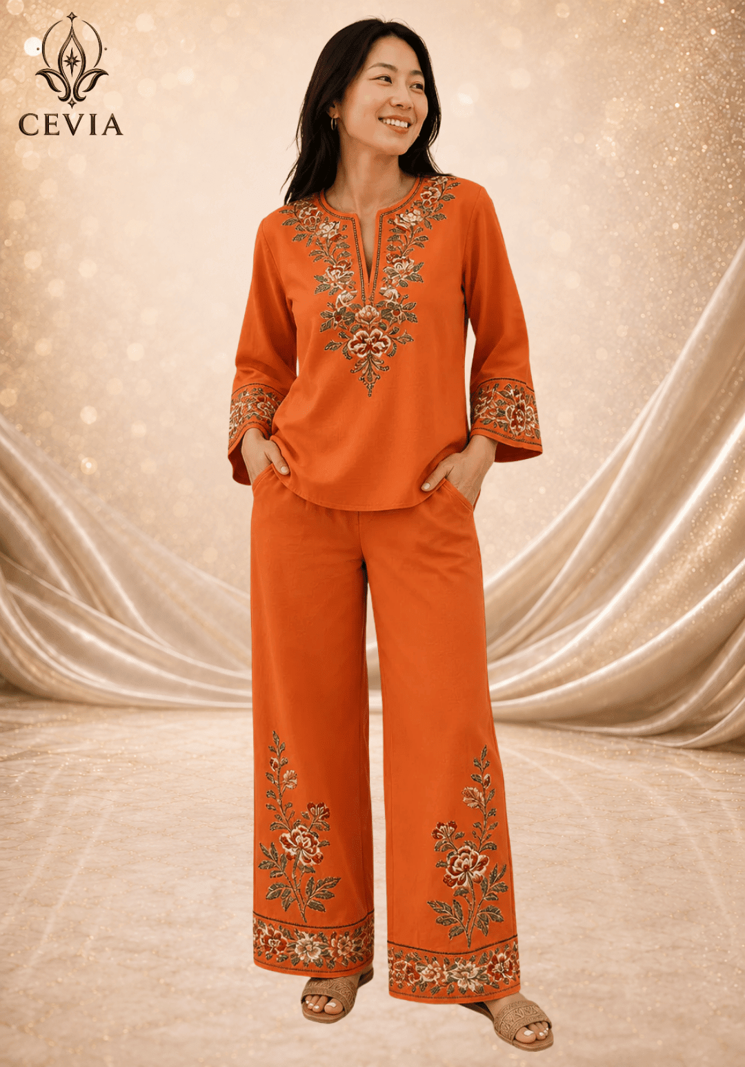 The Heritage Bloom Two-Piece Set - CEVIA