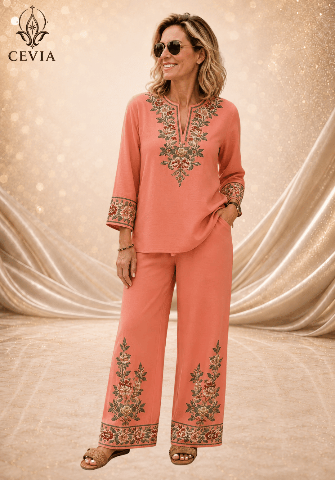 The Heritage Bloom Two-Piece Set - CEVIA