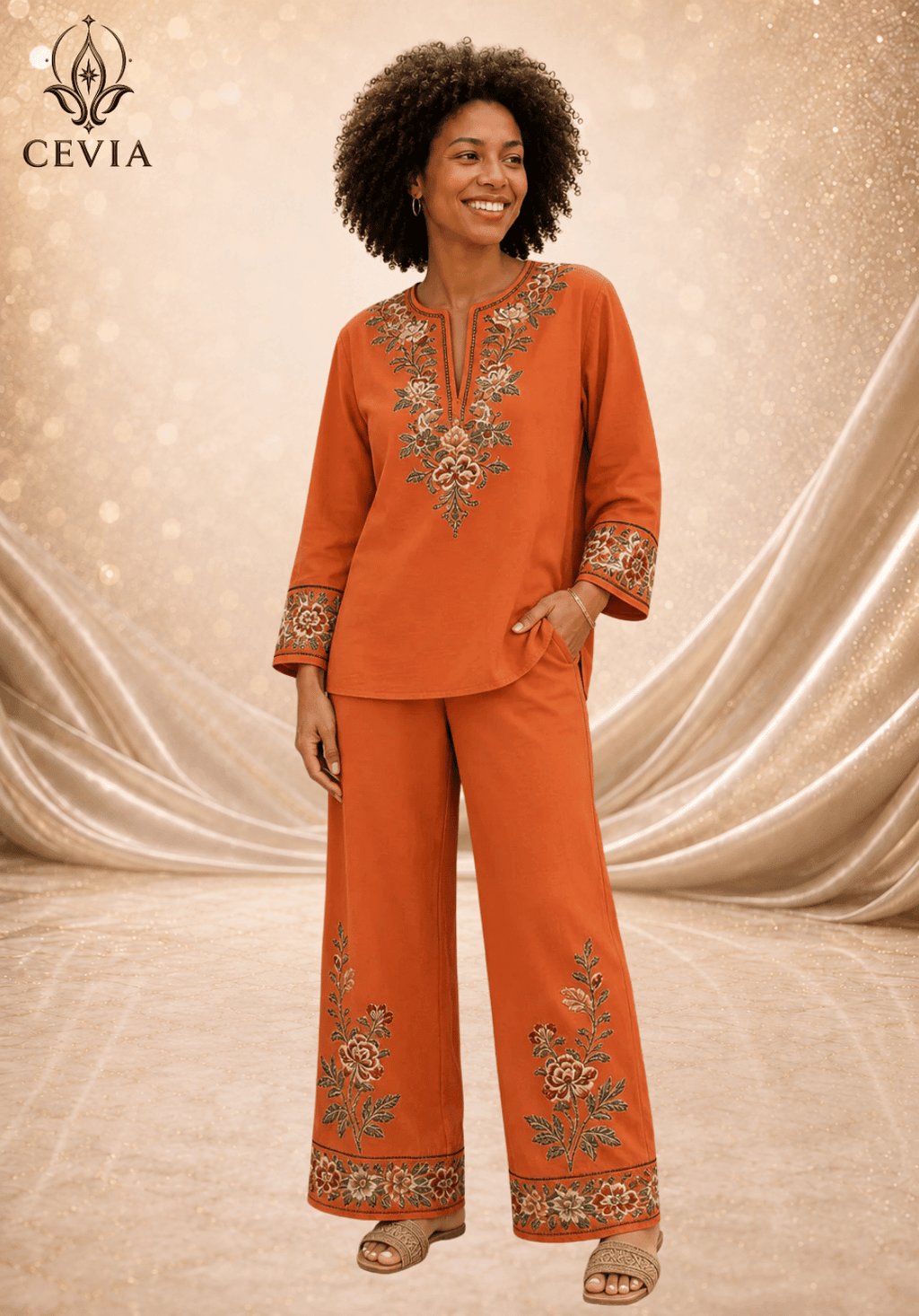 The Heritage Bloom Two-Piece Set - CEVIA