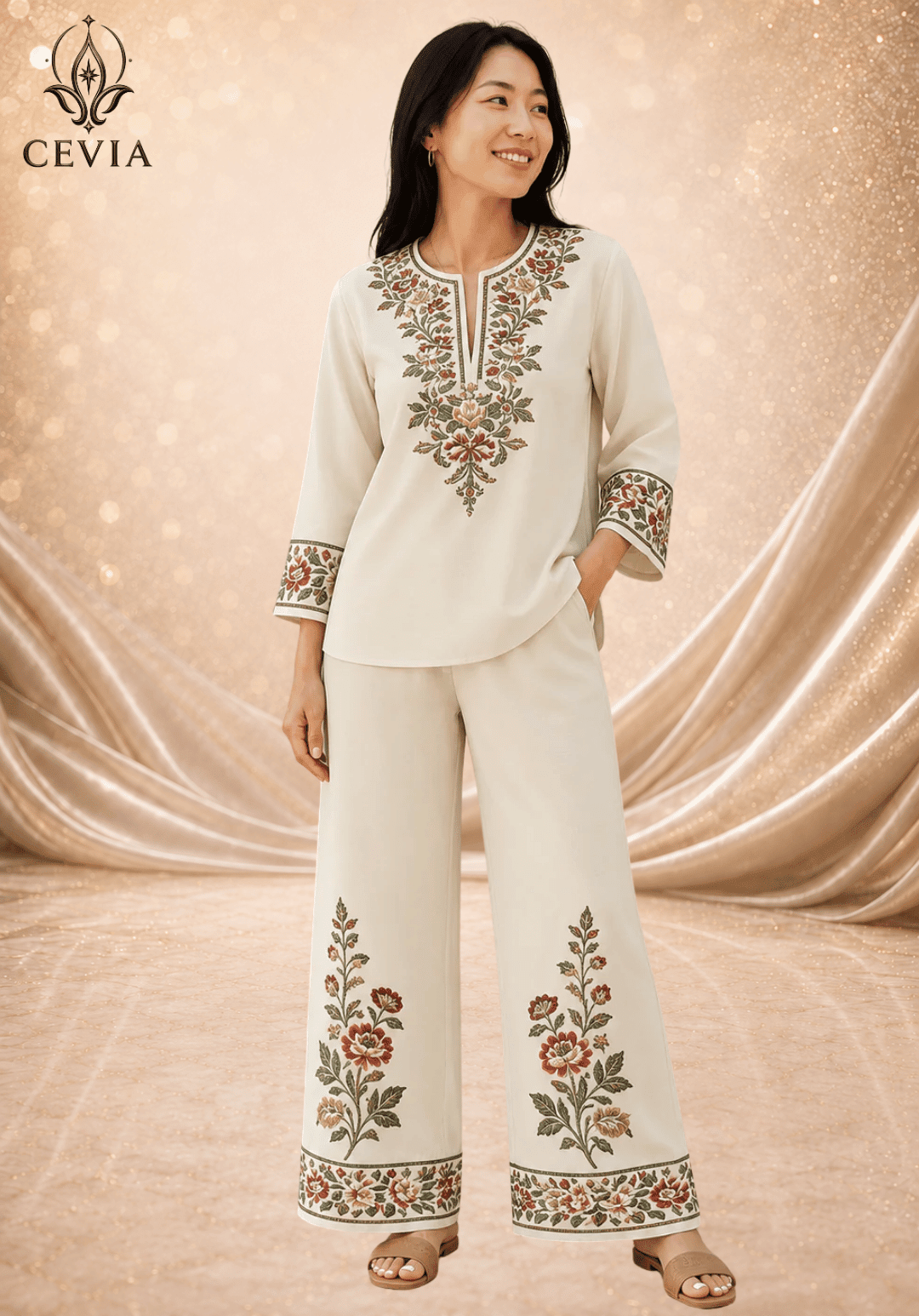 The Heritage Bloom Two-Piece Set - CEVIA
