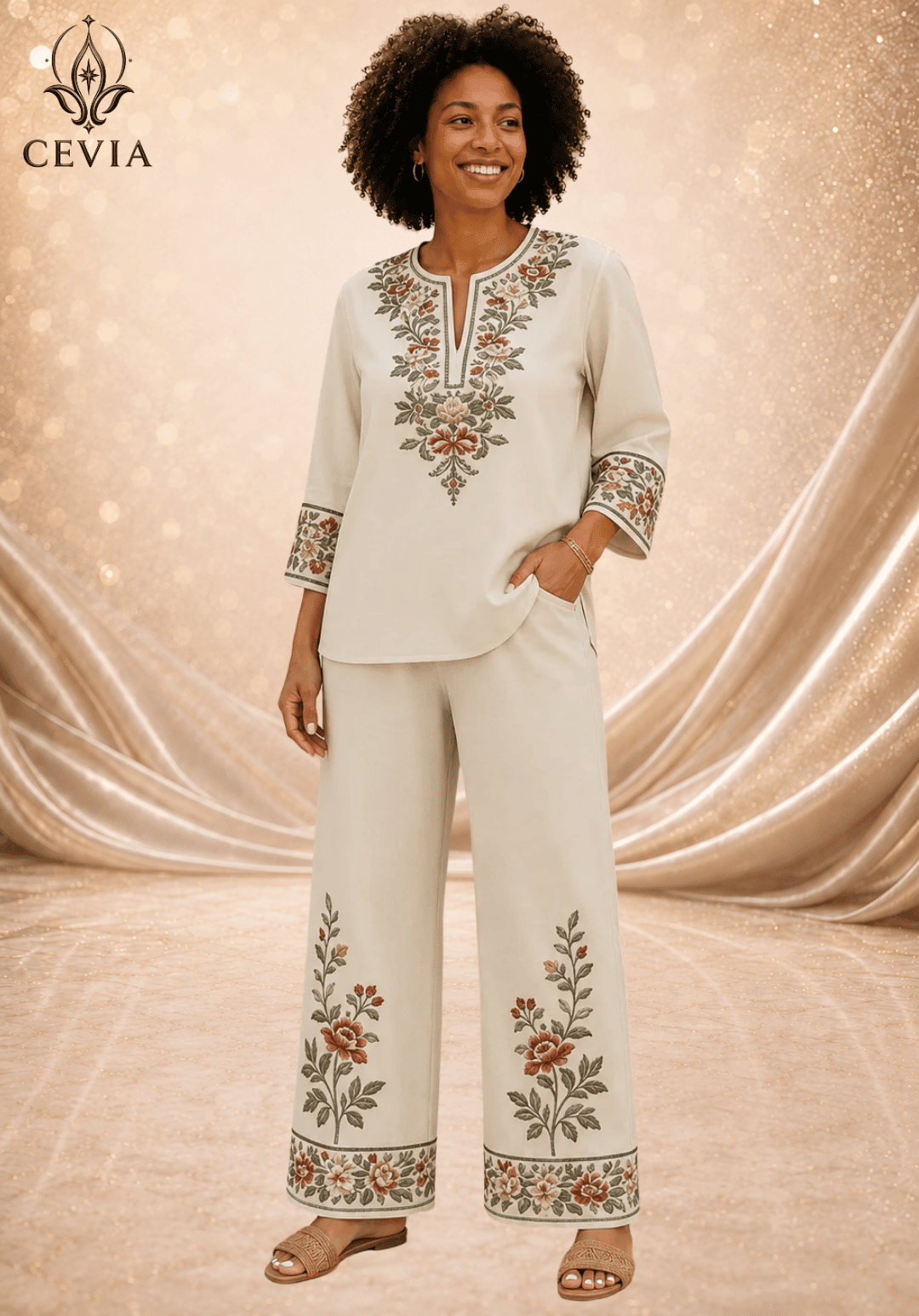The Heritage Bloom Two-Piece Set - CEVIA