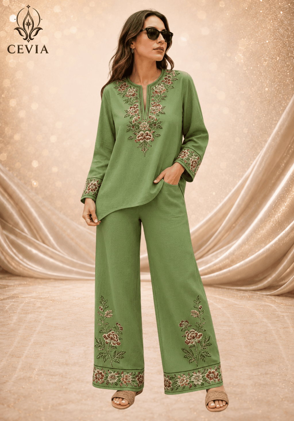 The Heritage Bloom Two-Piece Set - CEVIA