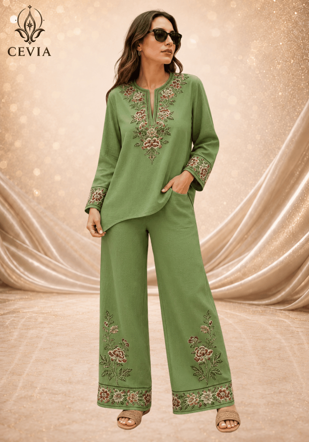 The Heritage Bloom Two-Piece Set - CEVIA