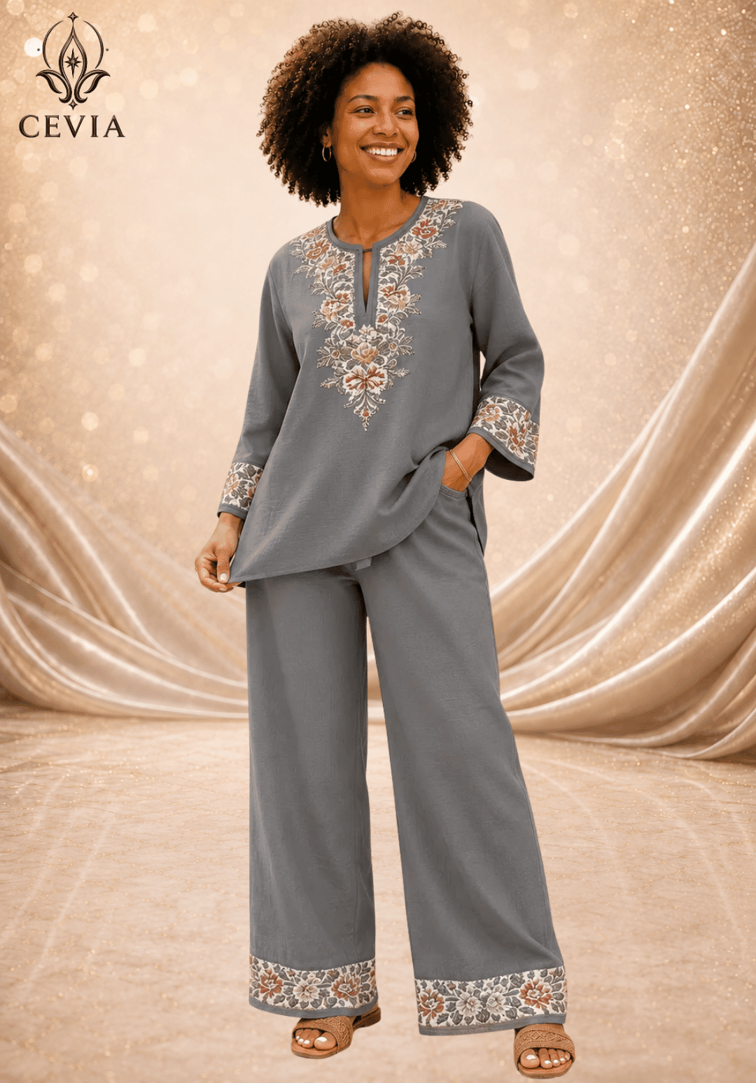 The Heritage Bloom Two-Piece Set - CEVIA