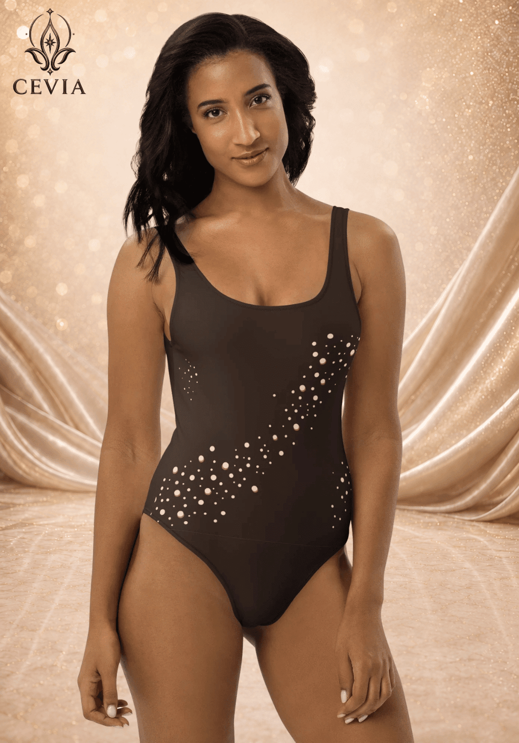 The Mocha Stardust One-Piece Swimsuit - CEVIA