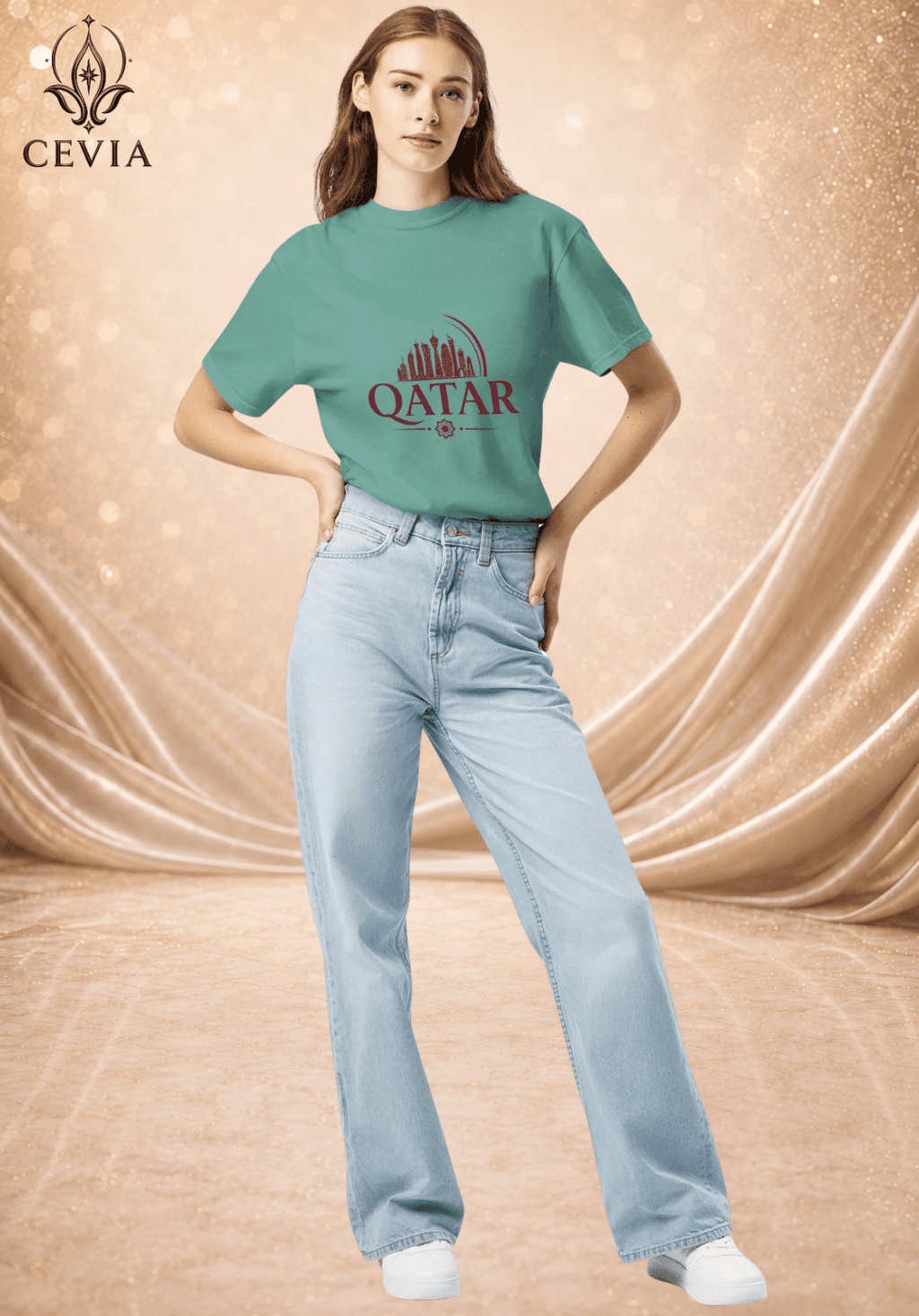 The Qatar Supporter Graphic Tee - CEVIA