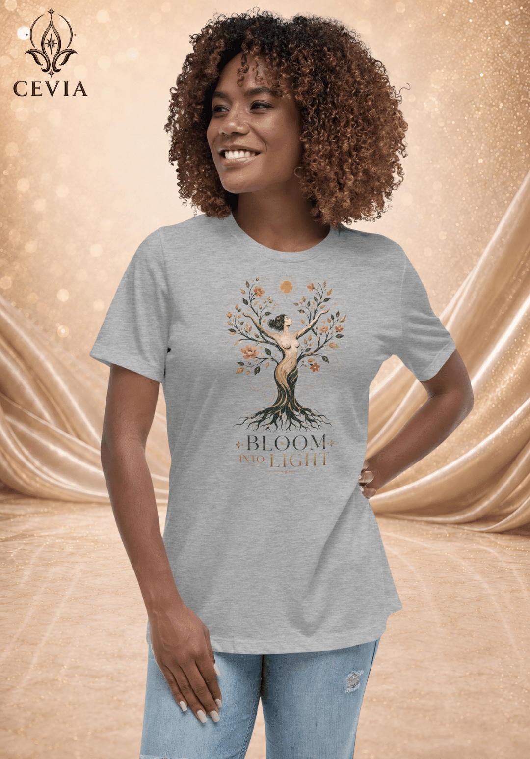 The Radiant Bloom Graphic Tee - CEVIA